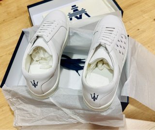 Zapatillas Maserati Cuero Blancas Talla 42