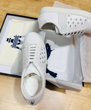Zapatillas Maserati Cuero Blancas Talla 42