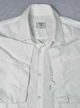 Camisa Vintage Valentino Jeans Blanca Talla L / XL