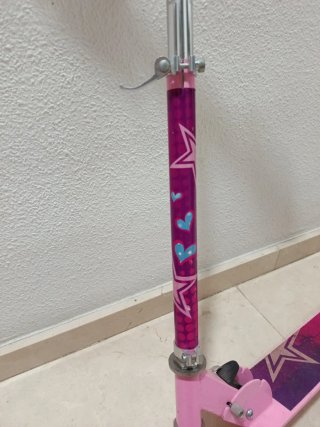 Patinete infantil rosa plegable