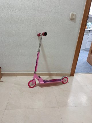 Patinete infantil rosa plegable