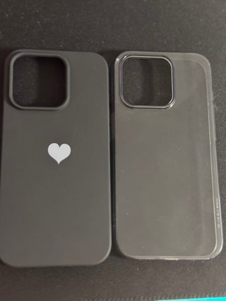 Estuche iPhone 15 Pro Negro y Transparente