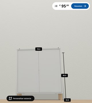 Armario Eket Ikea con patas madera