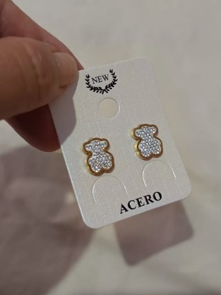 2 pares pendientes oso