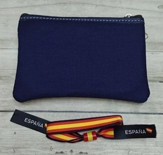 OFERTA! MONEDERO LONA/ PIEL AZUL + REGALO PULSERA