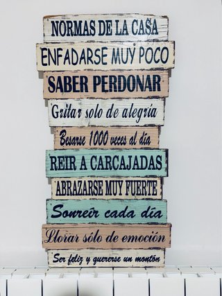 Cuadro de madera con frases motivadoras