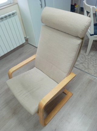 Silla Poäng Ikea Beige Madera