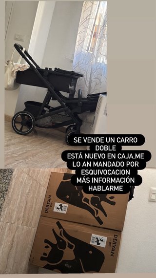 Carro doble Deryan EVY nuevo en caja