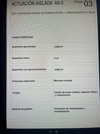 Parcela urbana para promoción residencial
