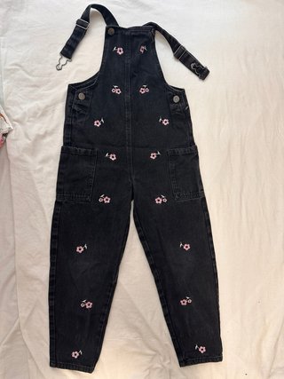 Peto vaquero niña flores 8-9 años
