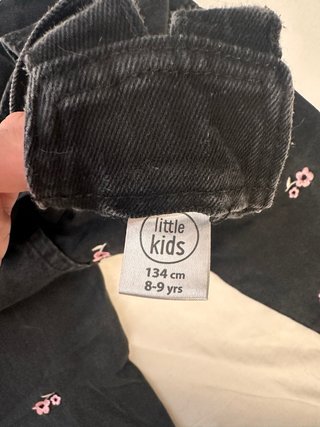 Peto vaquero niña flores 8-9 años