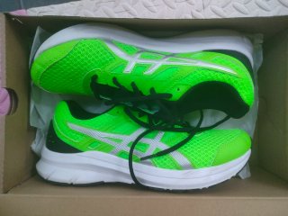 Zapatillas Asics Running Verde y Negro