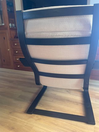 Sillón IKEA Poäng Beige Madera Negra