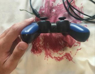 Mando PS4 @Play Azul con Cable