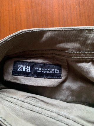 Pantalón Cargo Verde Militar - Talla 38