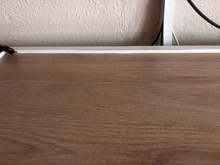 Mueble TV madera y blanco