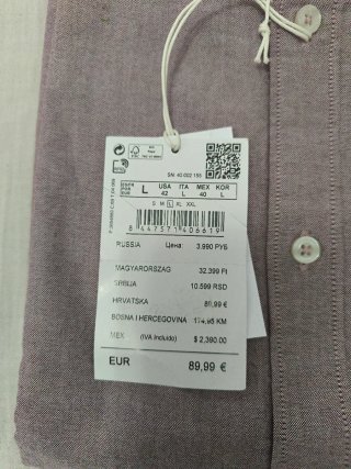 Lote 4 Camisas Hombre Cuadros y Lisas Talla L