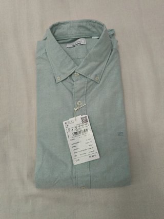 Lote 4 Camisas Hombre Cuadros y Lisas Talla L