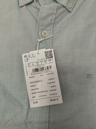 Lote 4 Camisas Hombre Cuadros y Lisas Talla L