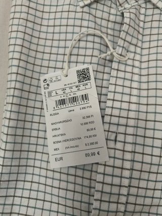 Lote 4 Camisas Hombre Cuadros y Lisas Talla L