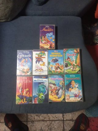 Lote 9 Películas VHS Disney Infantiles