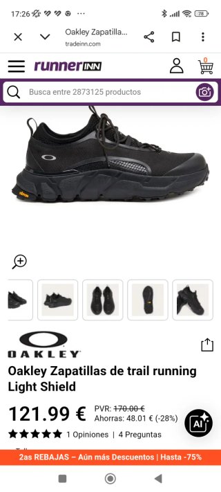 Zapatillas Oakley Trail Running Negras