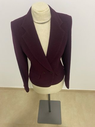 Blazer Jigsaw Borgoña Bouclé
