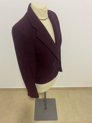 Blazer Jigsaw Borgoña Bouclé