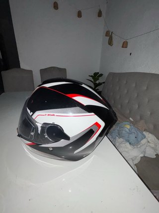 Casco Shark Negro Blanco  Rojo