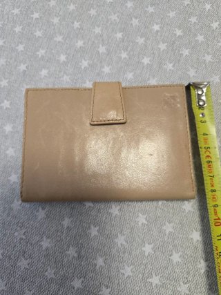 Cartera de piel beige mujer, usada
