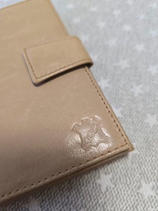 Cartera de piel beige mujer, usada