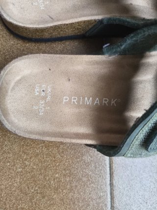 Sandalias Primark Negro/Verde Talla 33/34