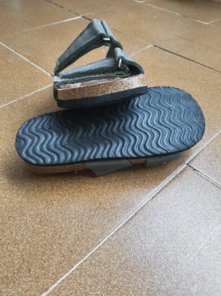 Sandalias Primark Negro/Verde Talla 33/34