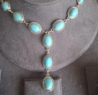 Set Collana e Orecchini Turchese Argento