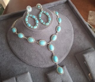 Set Collana e Orecchini Turchese Argento