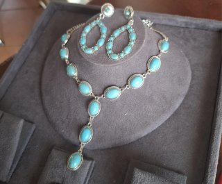 Set Collana e Orecchini Turchese Argento