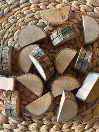 Soportes de madera para tarjetas