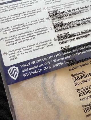 Disfraz Willy Wonka Ticket Dorado