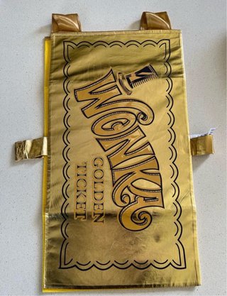 Disfraz Willy Wonka Ticket Dorado