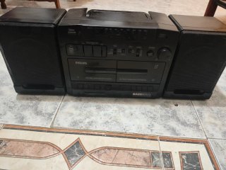Radio Cassette Vintage Philips Negro