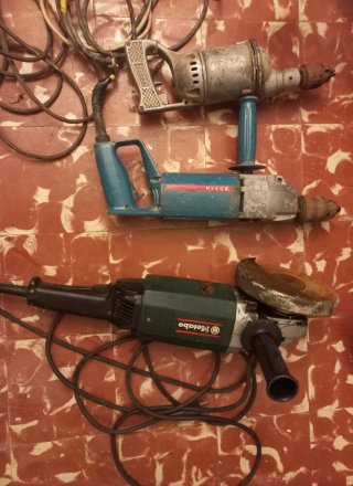 Taladro Bosch y Amoladora Metabo