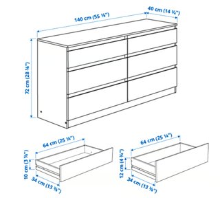 Cómoda 6 cajones blanca IKEA (2)