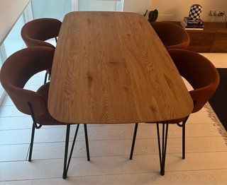 Mesa de comedor madera y metal