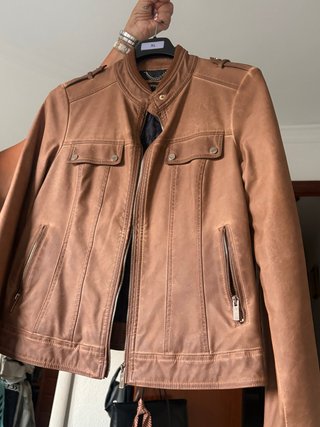 Chaqueta de cuero marrón Talla XL