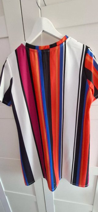 Vestido Zara Rayas Multicolor