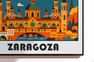 Cuadro póster ZARAGOZA Bauhaus A3