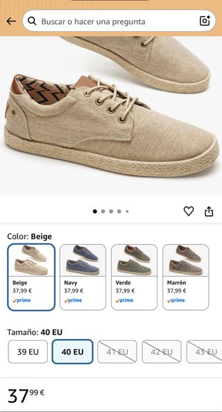 Zapatillas de lona para hombre