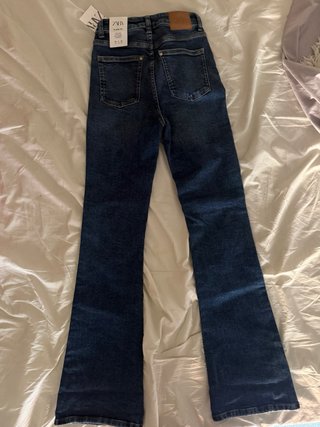 Pantalón vaquero denim flare fit azul