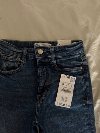 Pantalón vaquero denim flare fit azul