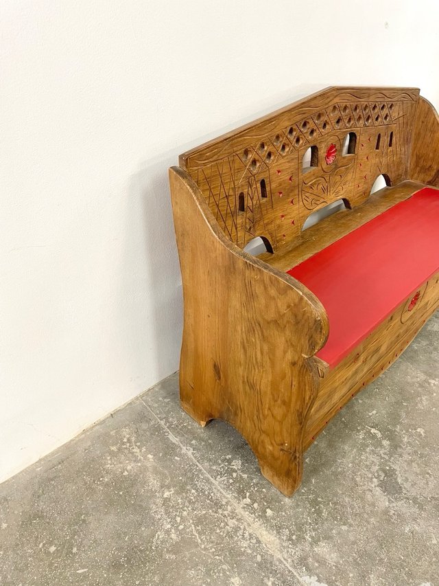 Banco de madera con almacenaje